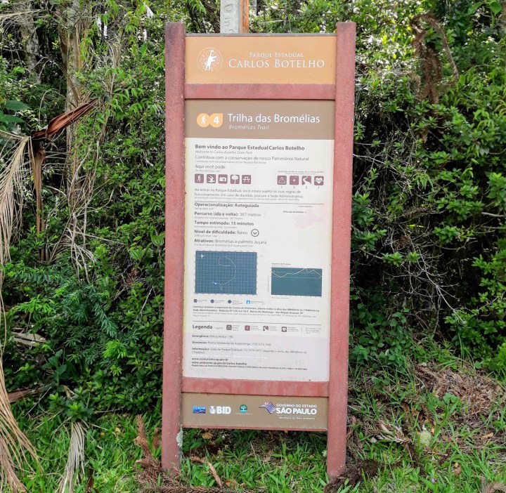 Trilha das bromélias no Parque Estadual Carlos Botelho em São Miguel Arcanjo SP